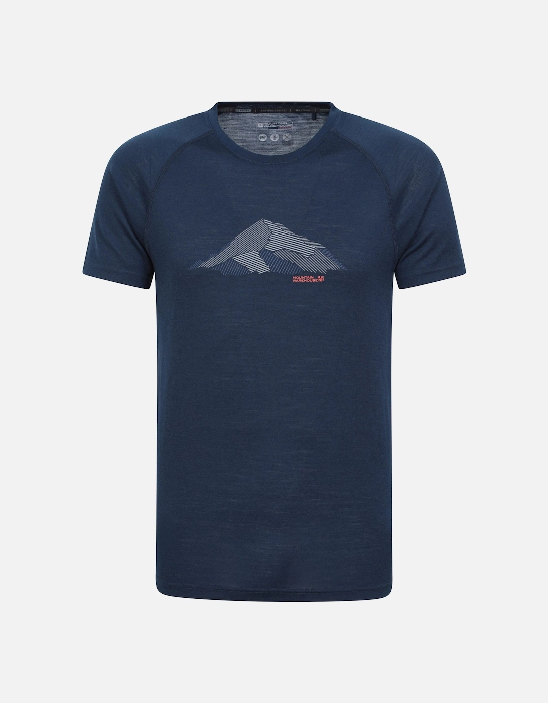 Mens Quest Printed Merino Blend Thermal Top, 5 of 4