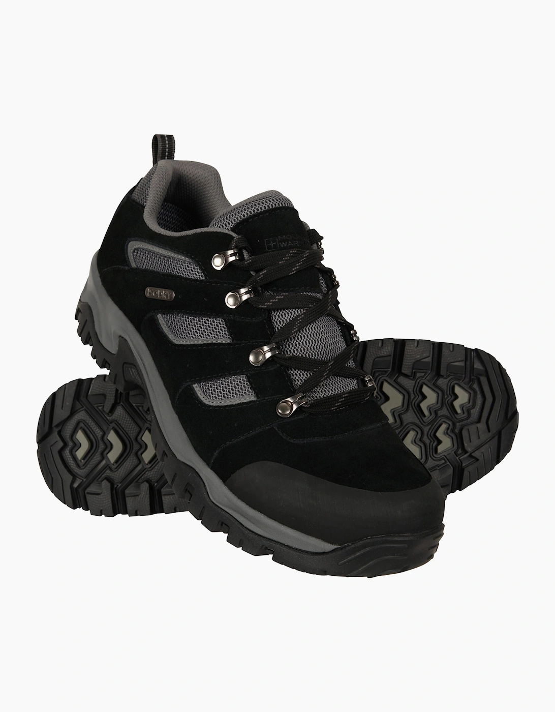 Mountain Warehouse Men's Black Voyage Suede Waterproof Walking Shoes - Size 9 UK