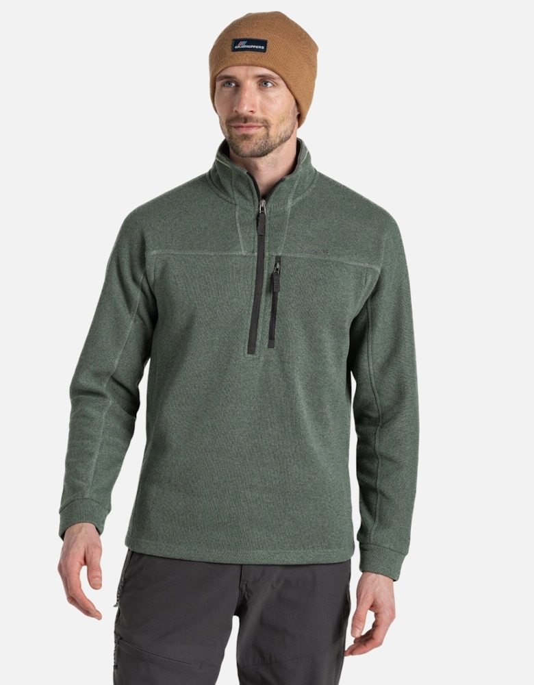 Mens Torney II Marl Half Zip Fleece Top