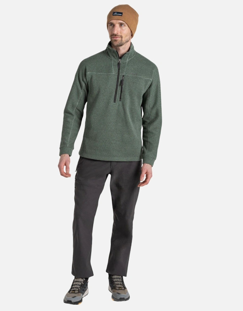 Mens Torney II Marl Half Zip Fleece Top