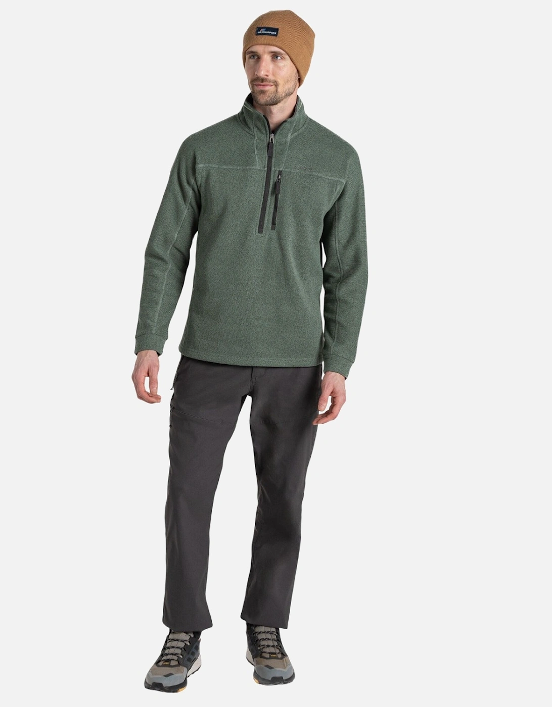 Mens Torney II Marl Half Zip Fleece Top