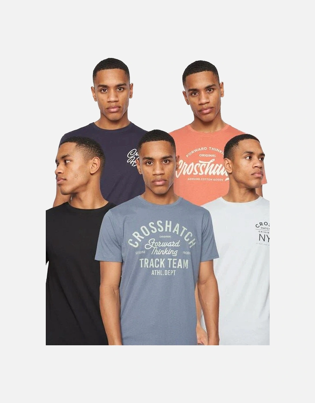 Mens Brandax Assorted Designs T-Shirt (Pack of 5), 6 of 5