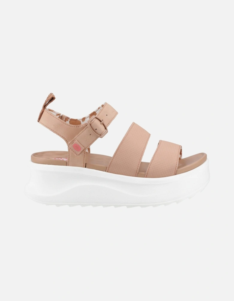 Delray Buckle Classic Womens Platform Sandals