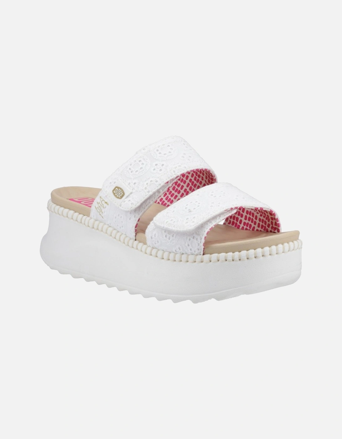 Delray Slide Eyelet Somens Platform Sandals, 6 of 5