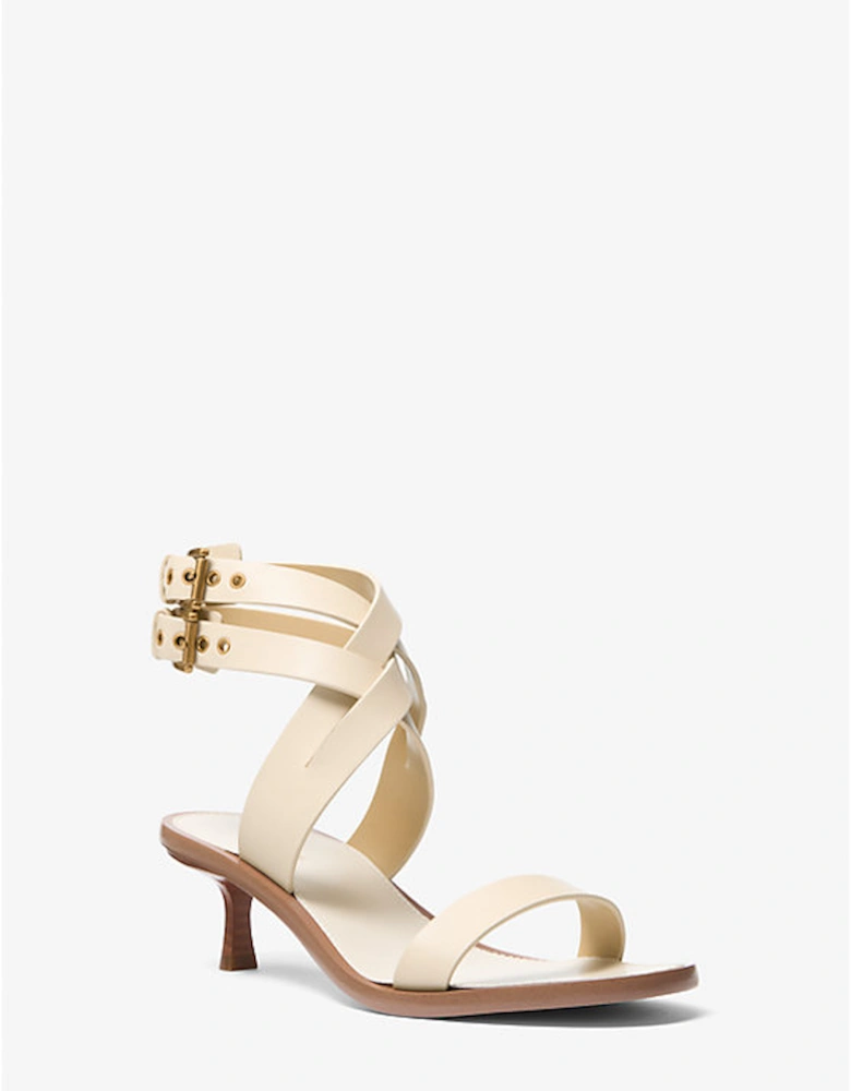 Irene Leather Kitten Heel Sandal