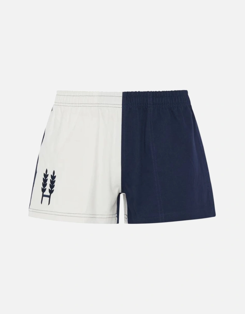 Unisex Harlequin Shorts Navy/White