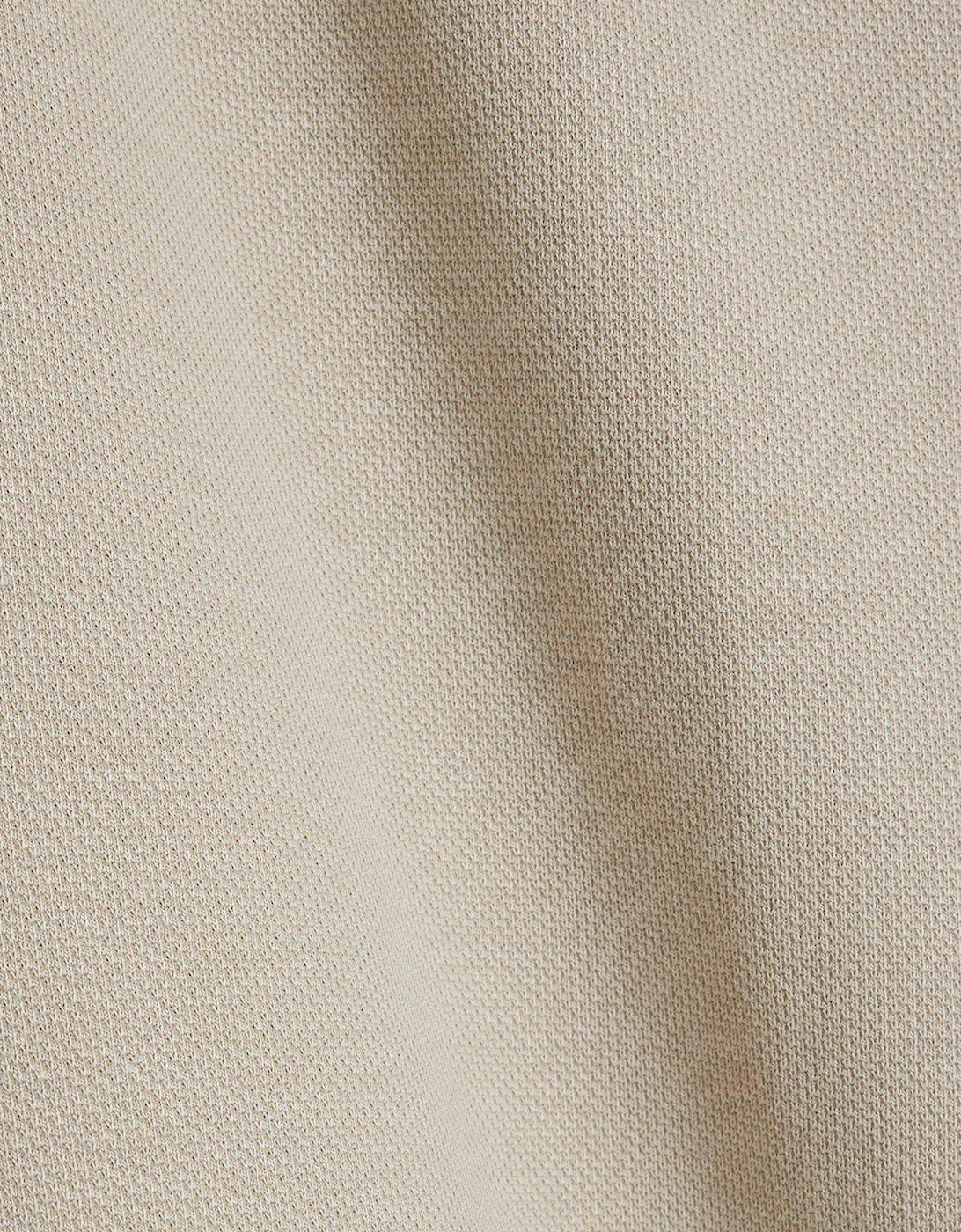 Slim Smart Pique Funnel Neck 1/4 Zip Sweat - Beige