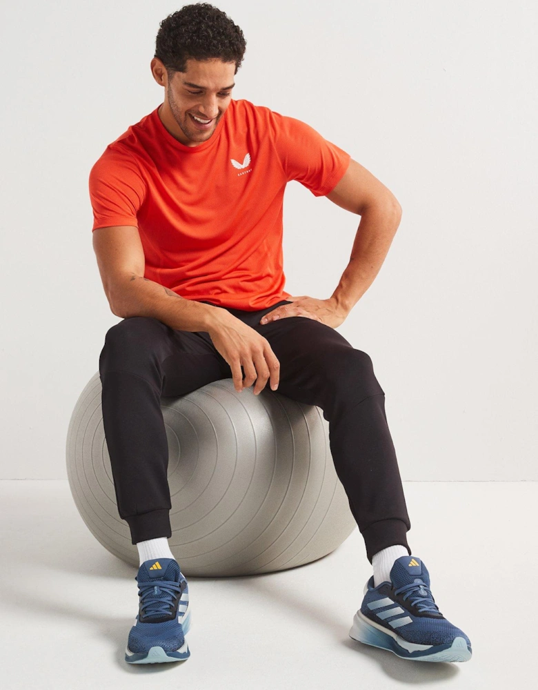 Mens Training Apex Enginee Knit Short Sleeve T-Shirt - Red