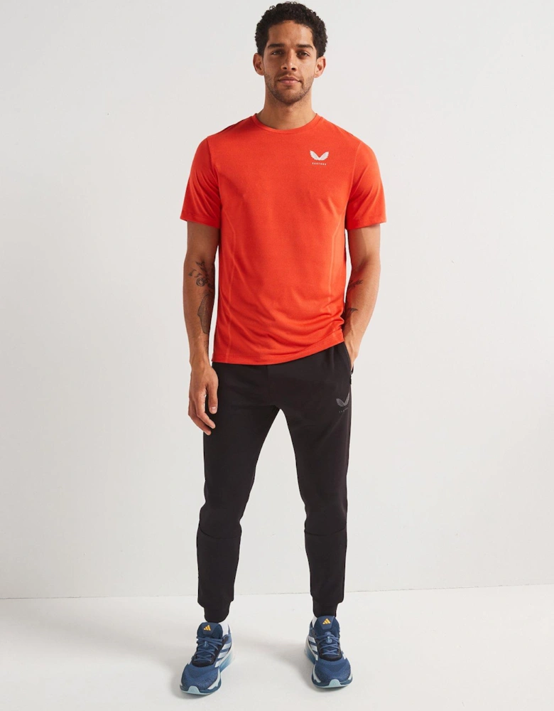 Mens Training Apex Enginee Knit Short Sleeve T-Shirt - Red