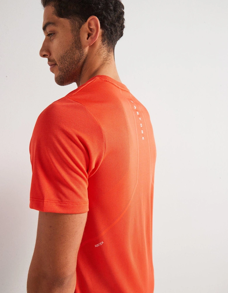 Mens Training Apex Enginee Knit Short Sleeve T-Shirt - Red