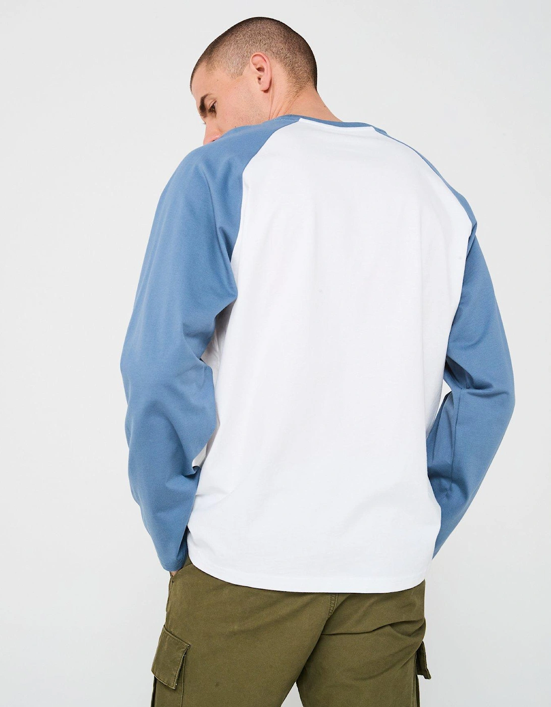Men's Retro Chuck Core Raglan Long Sleeve Tee - Blue