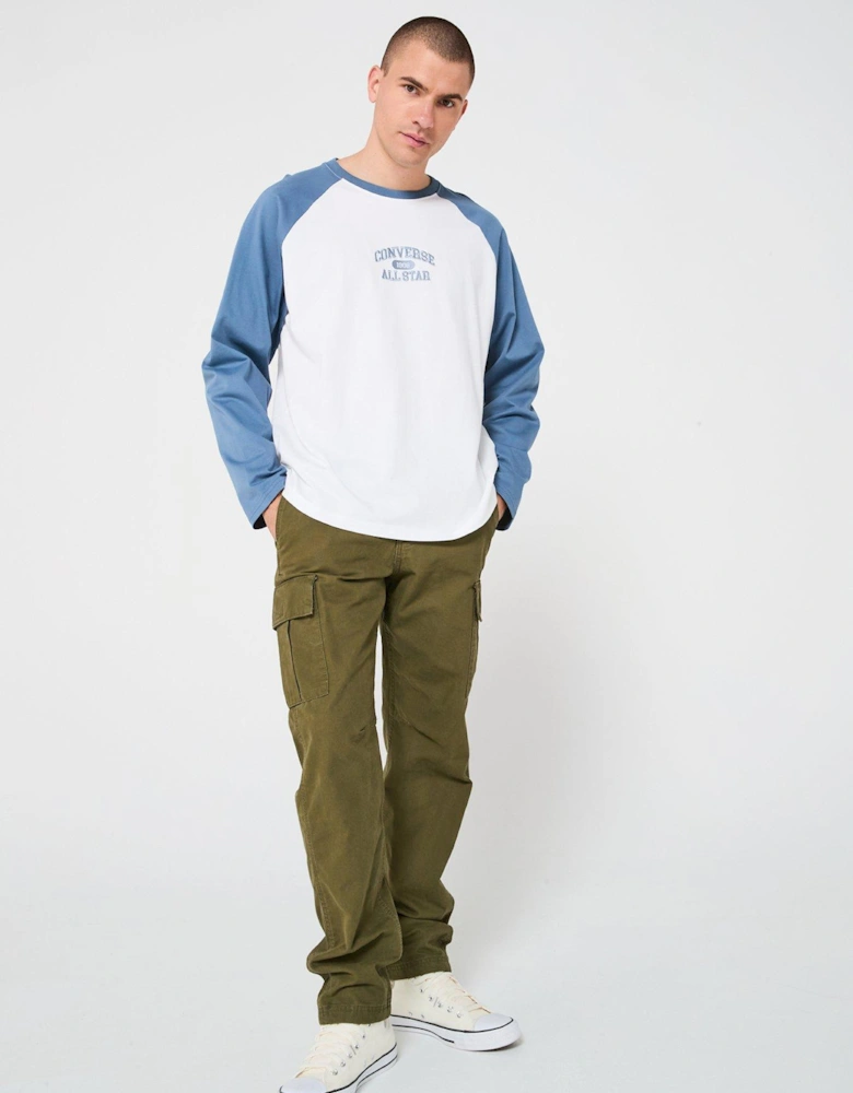 Men's Retro Chuck Core Raglan Long Sleeve Tee - Blue
