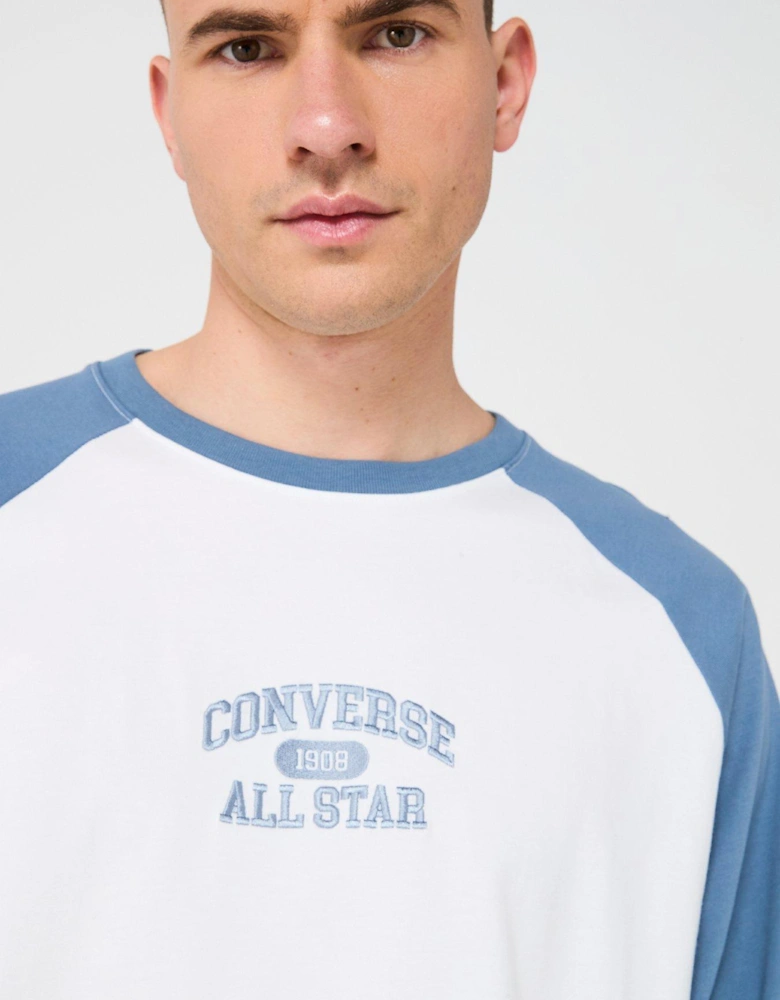 Men's Retro Chuck Core Raglan Long Sleeve Tee - Blue