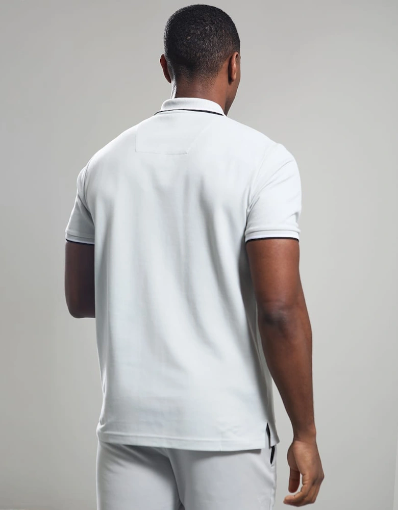 Siren Tipped Polo Shirt - Dove Grey