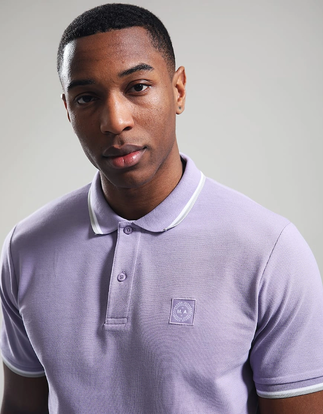 Siren Tipped Polo Shirt - Lavender, 5 of 4