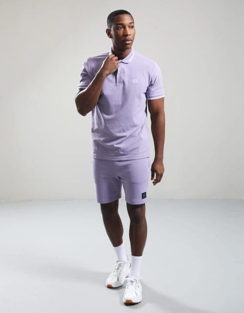Siren Tipped Polo Shirt - Lavender