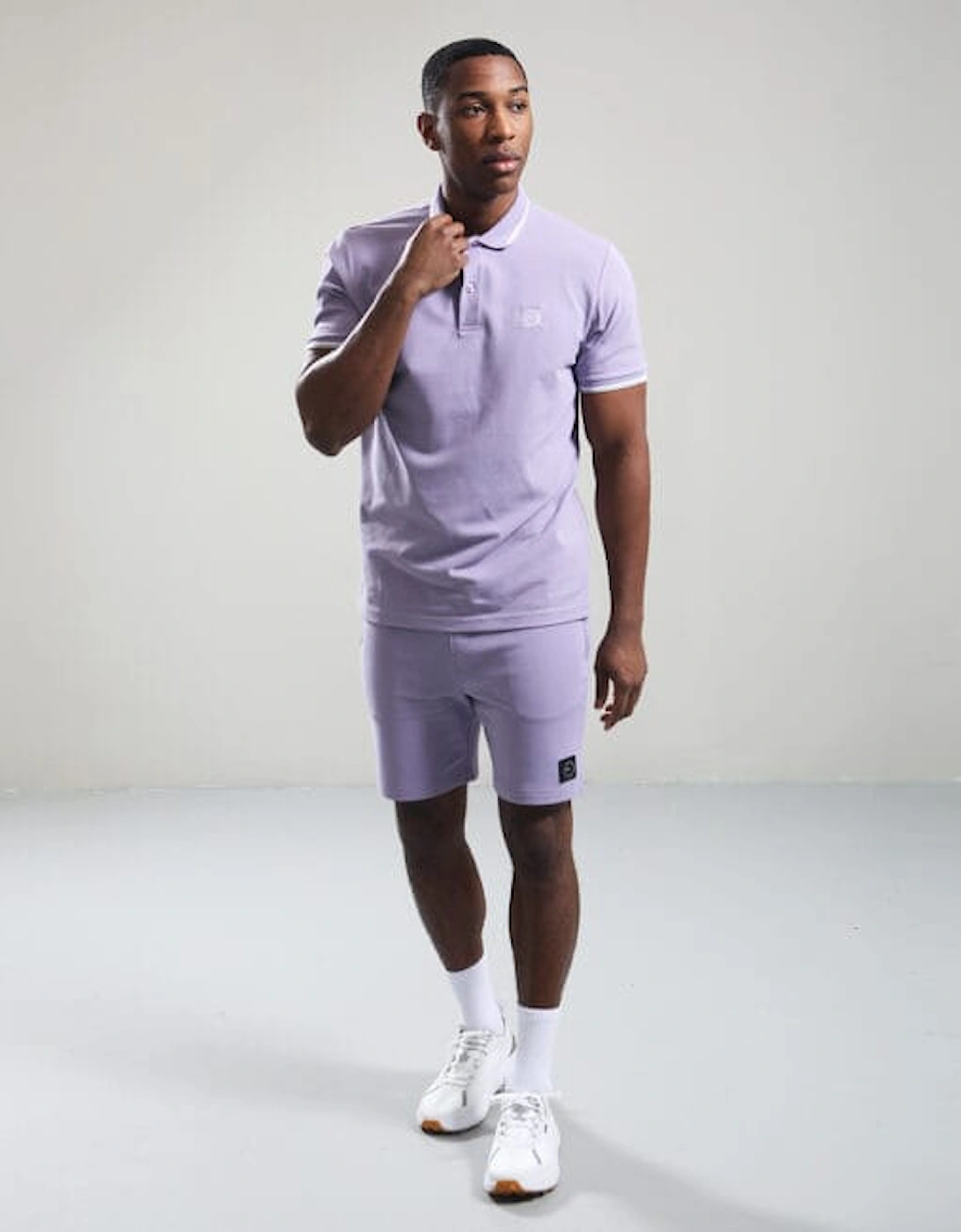 Siren Tipped Polo Shirt - Lavender