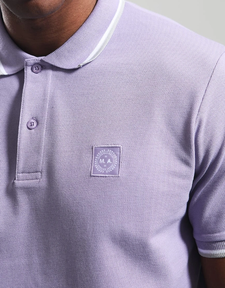 Siren Tipped Polo Shirt - Lavender