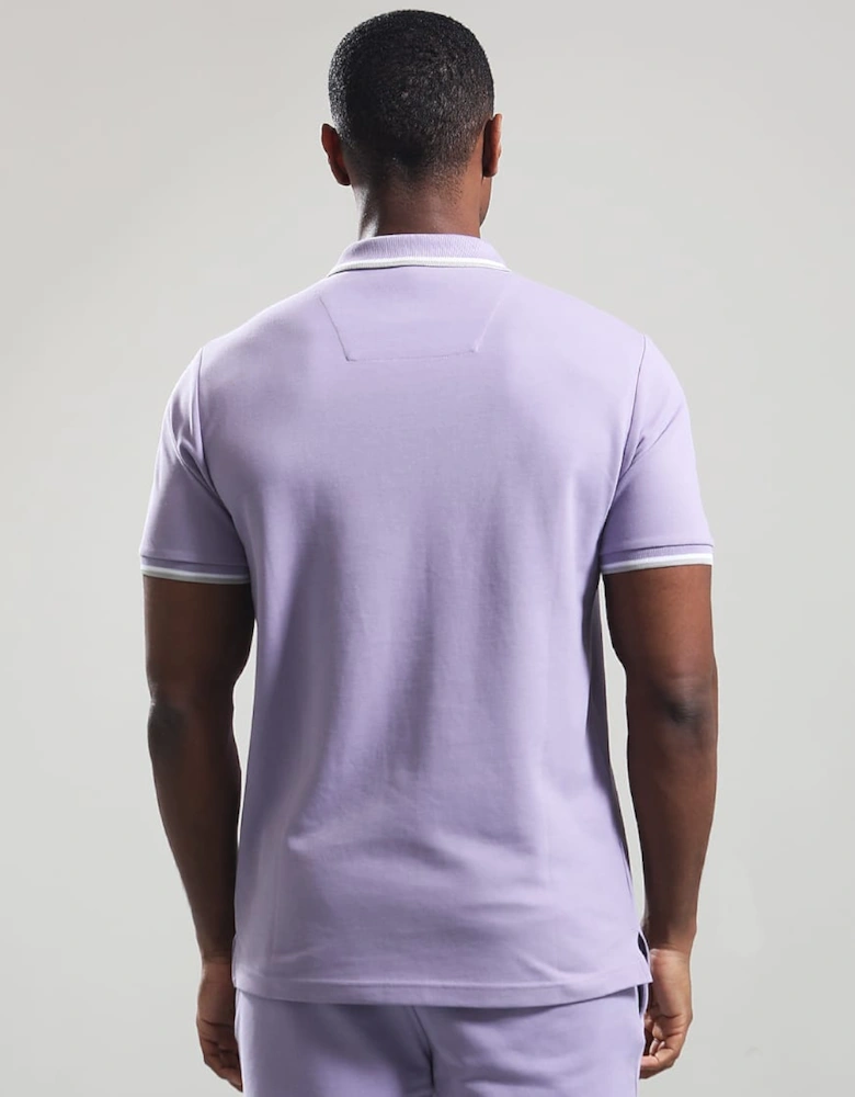Siren Tipped Polo Shirt - Lavender