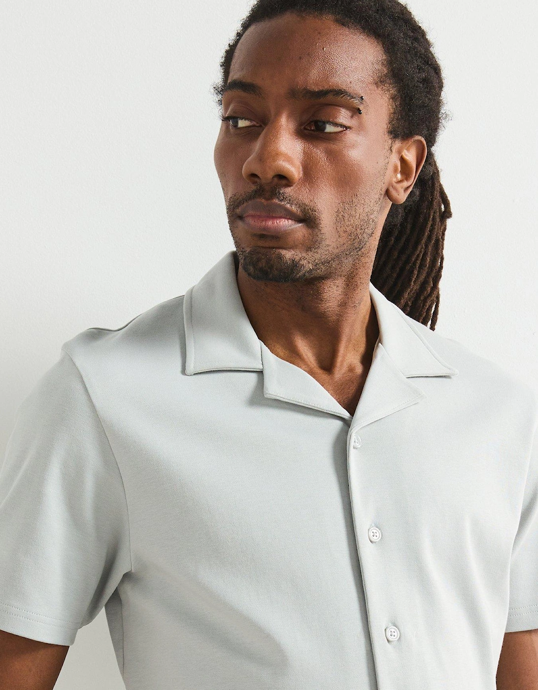 Interlock Jersey Shirt - Light Grey