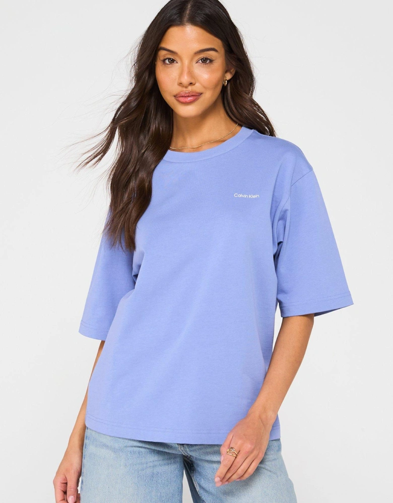 Logo Back Oversized T-shirt - Blue