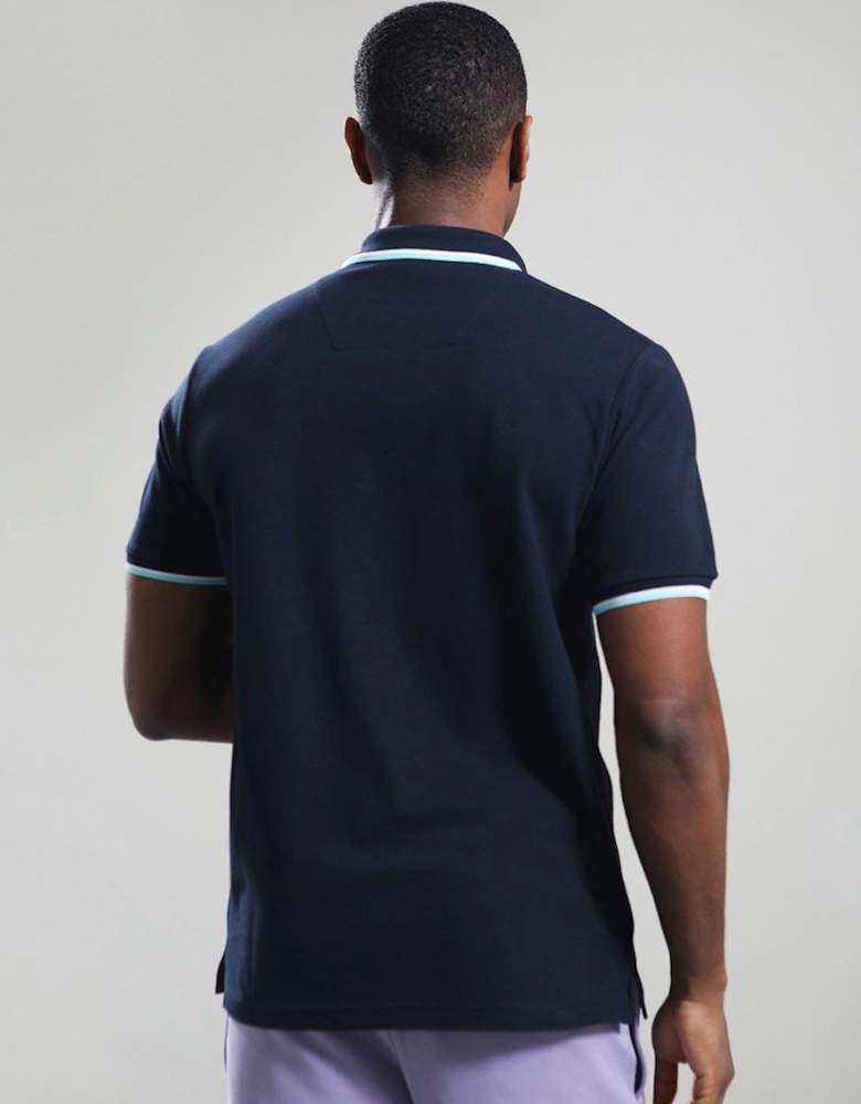 Siren Tipped Polo Shirt - Navy