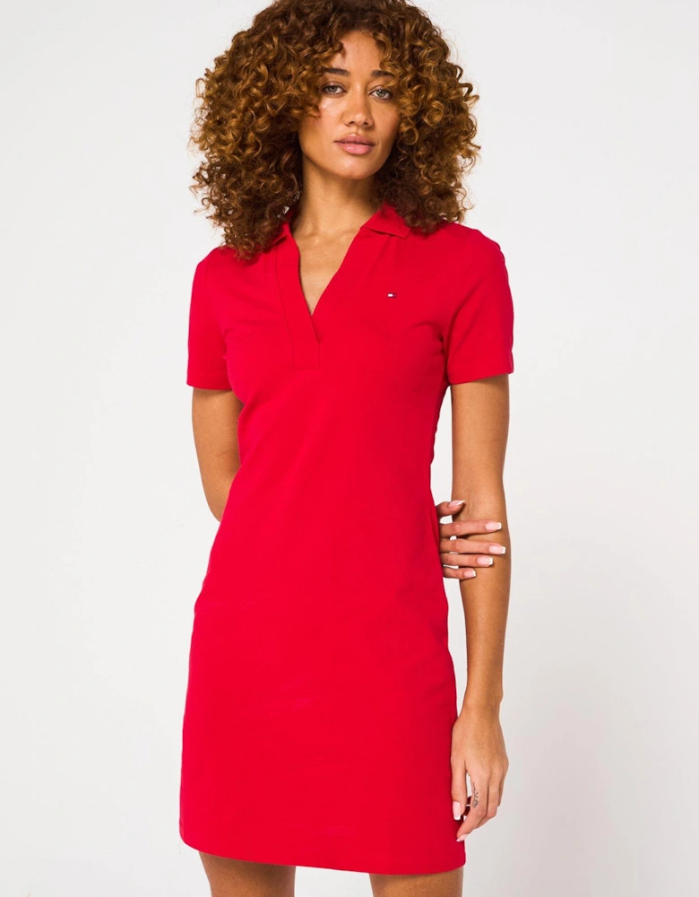 Polo Mini Dress - Red
