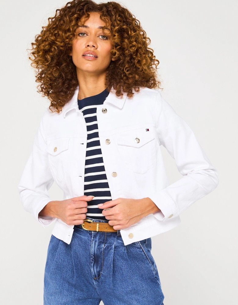 Slim Denim Jacket - White