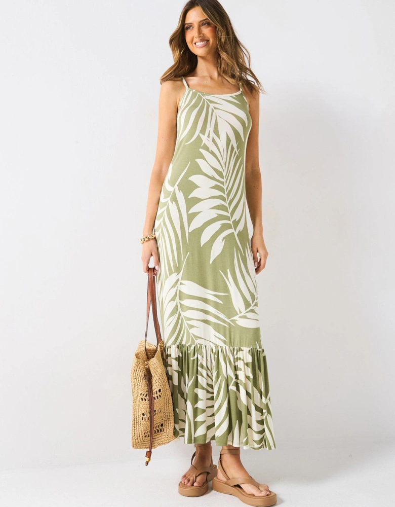 Hol Shop Strap Maxi Dress - Print