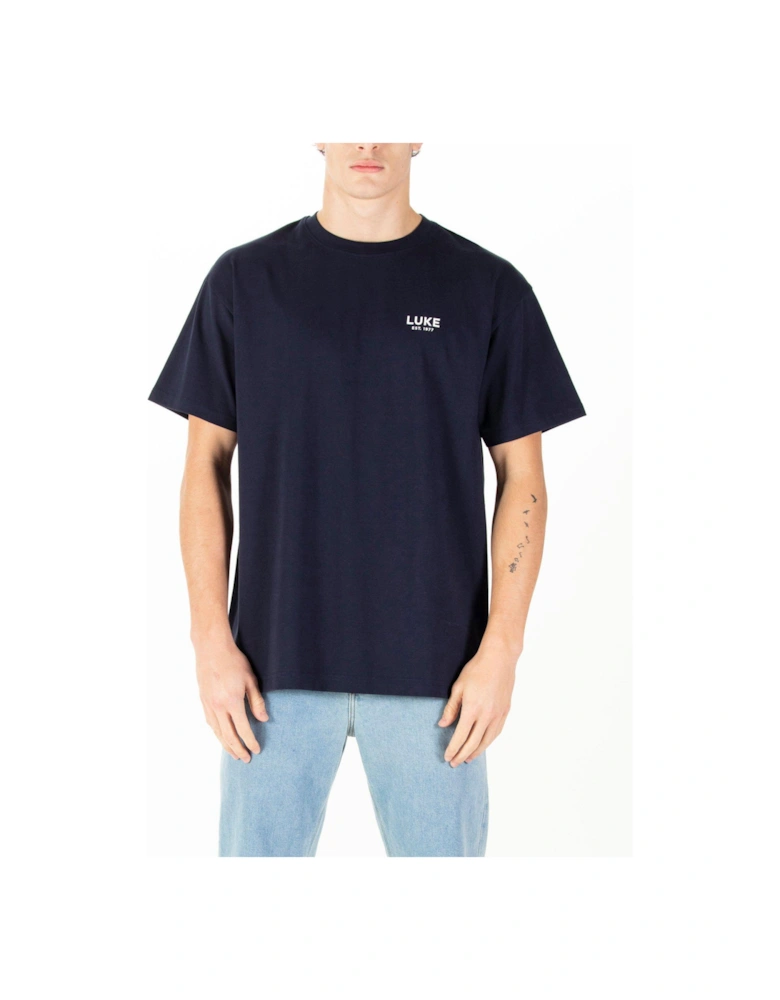 Exquisite Relaxed Fit Short Sleeve T-shirt - Navy