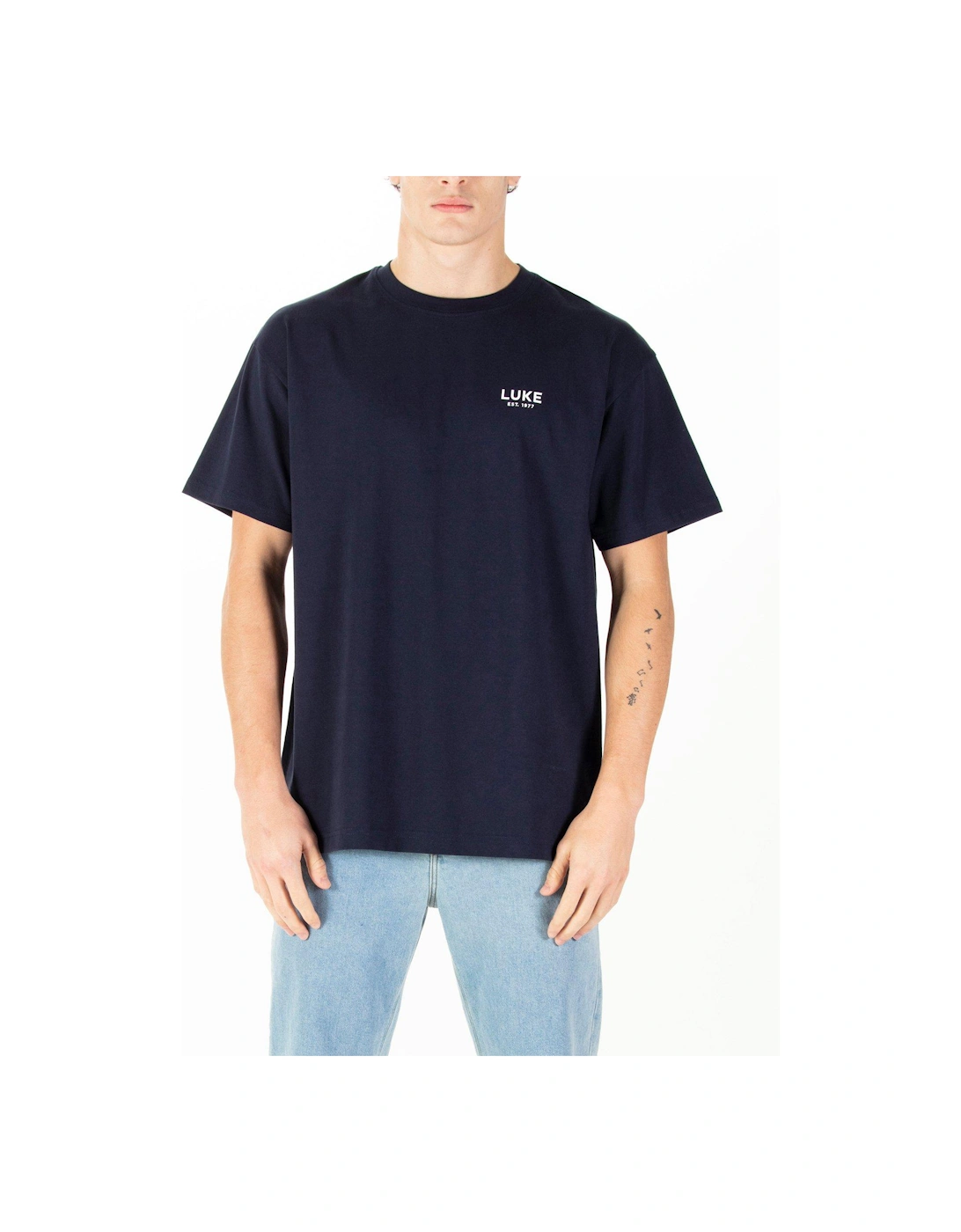 Exquisite Relaxed Fit Short Sleeve T-shirt - Navy, 2 of 1
