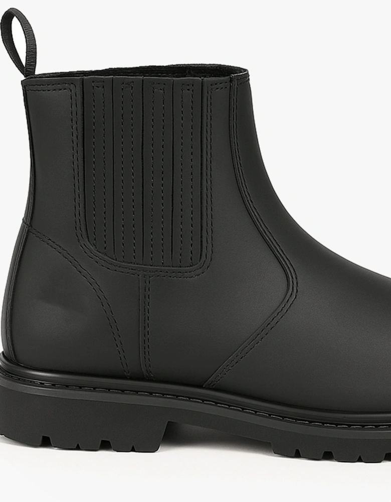 M763A Mens Leather Safety Boots Black