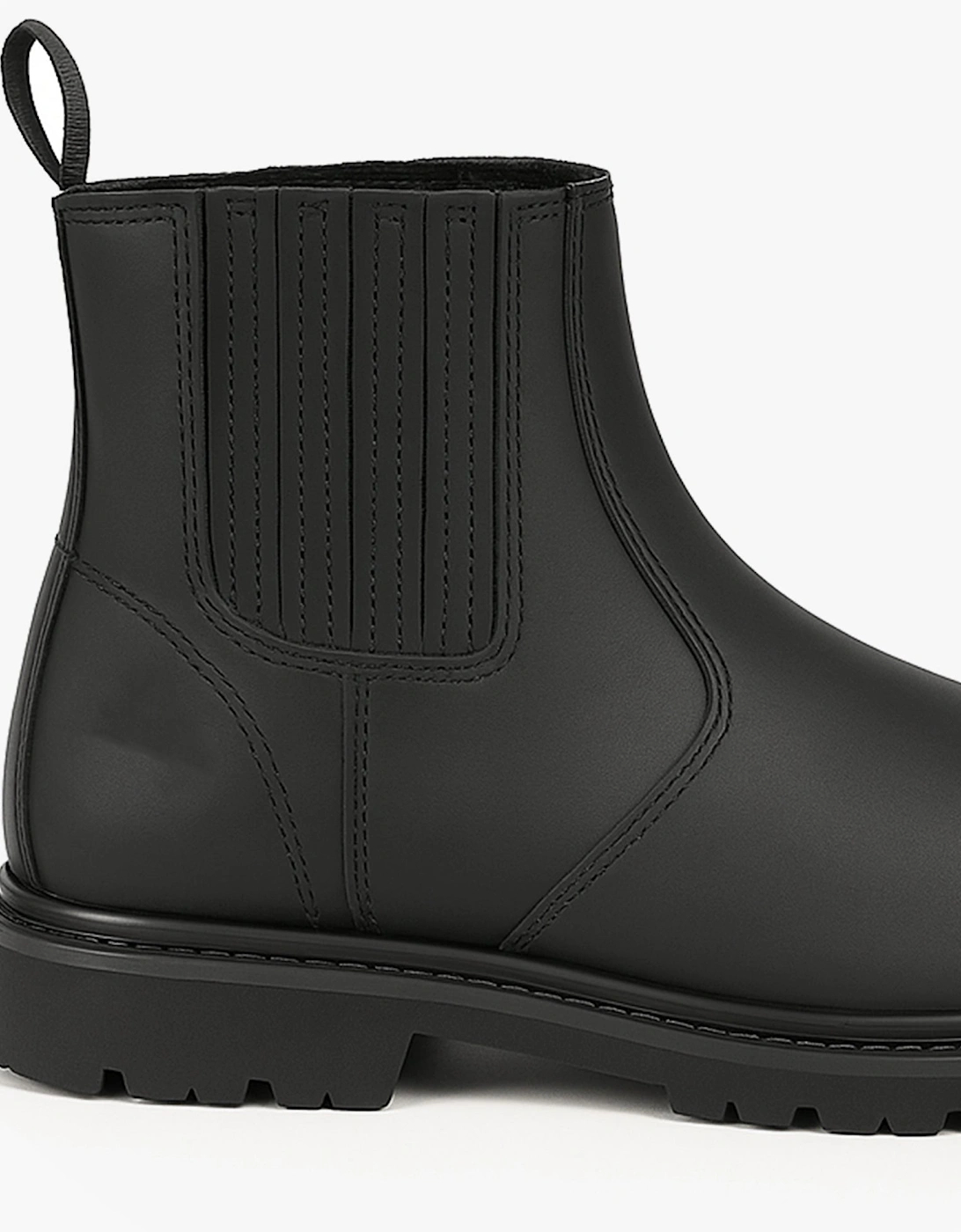 M763A Mens Leather Safety Boots Black