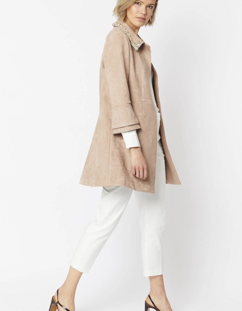 Mocha Faux Suede Jacket