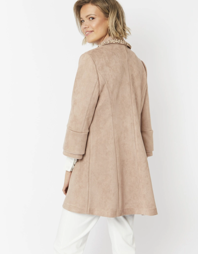 Mocha Faux Suede Jacket