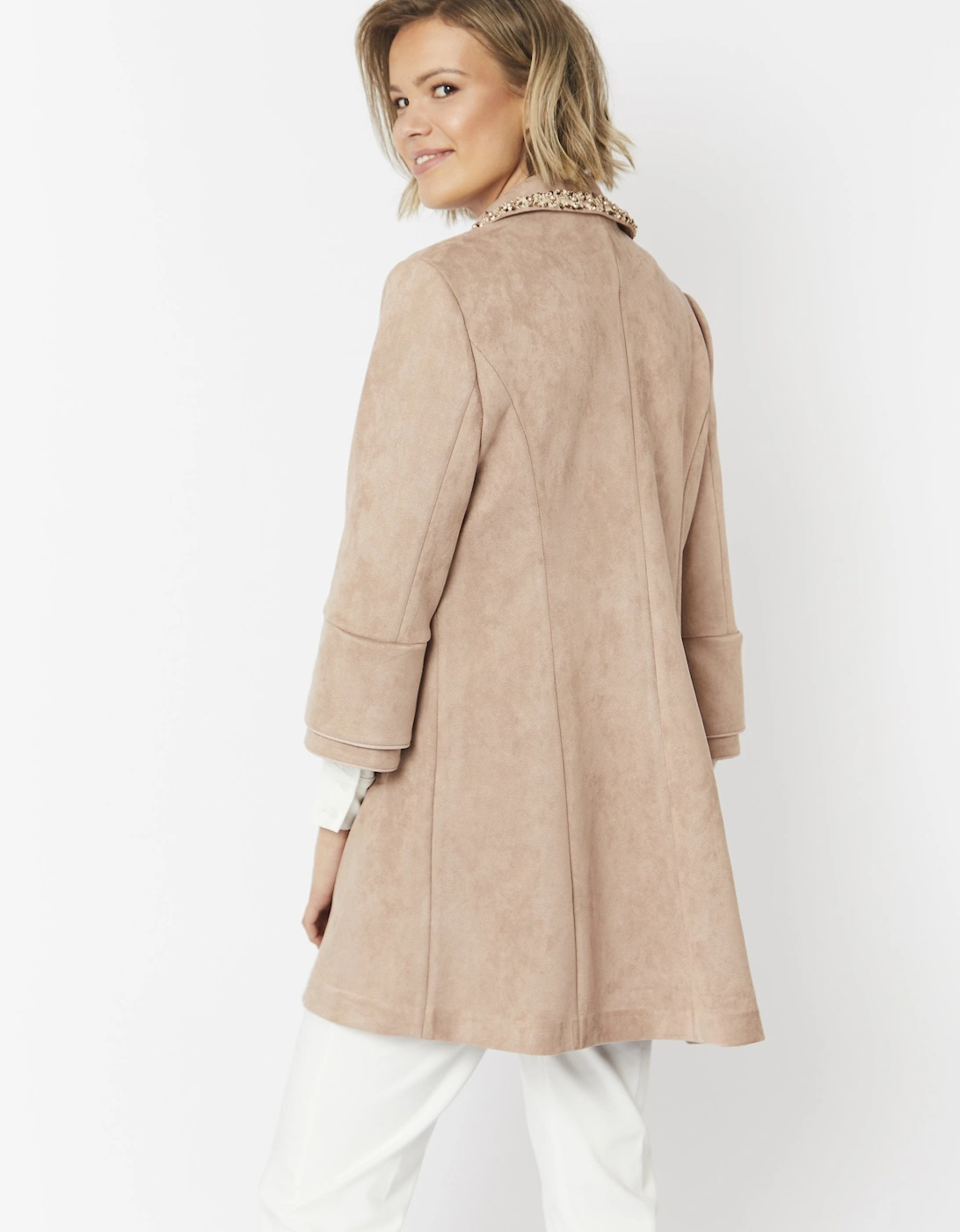 Mocha Faux Suede Jacket