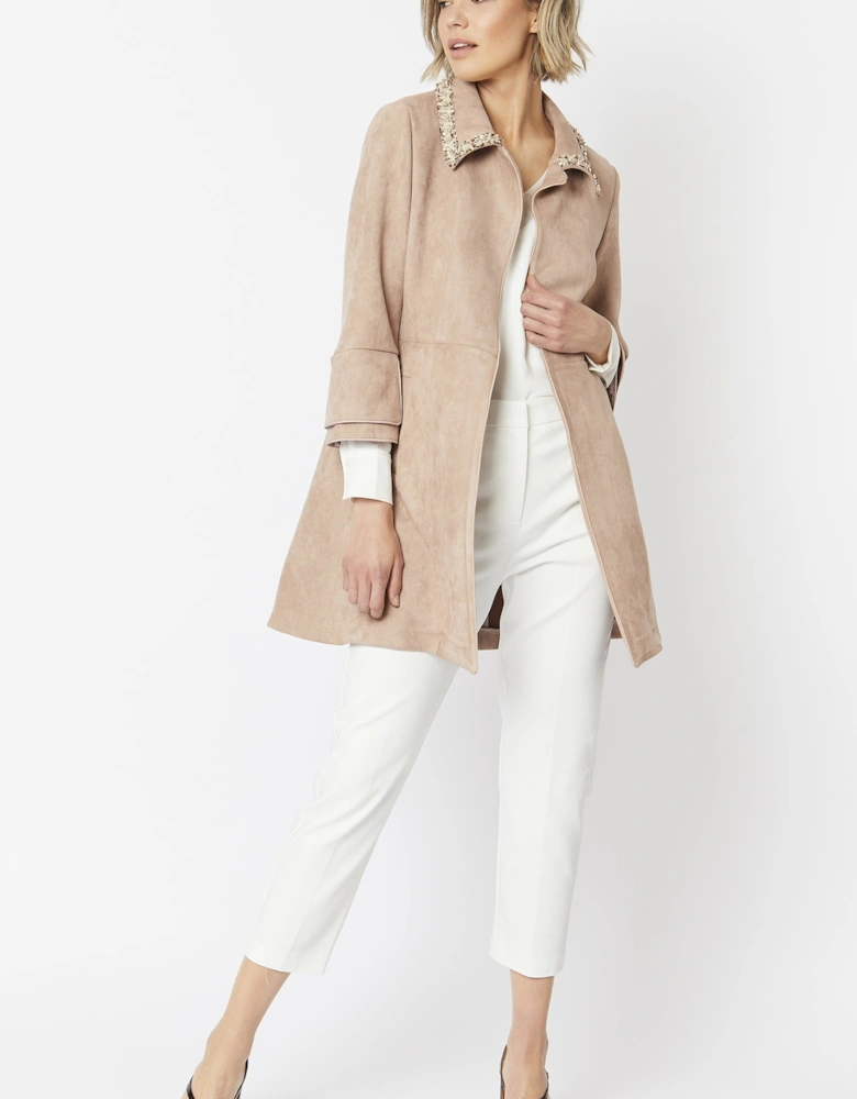 Mocha Faux Suede Jacket