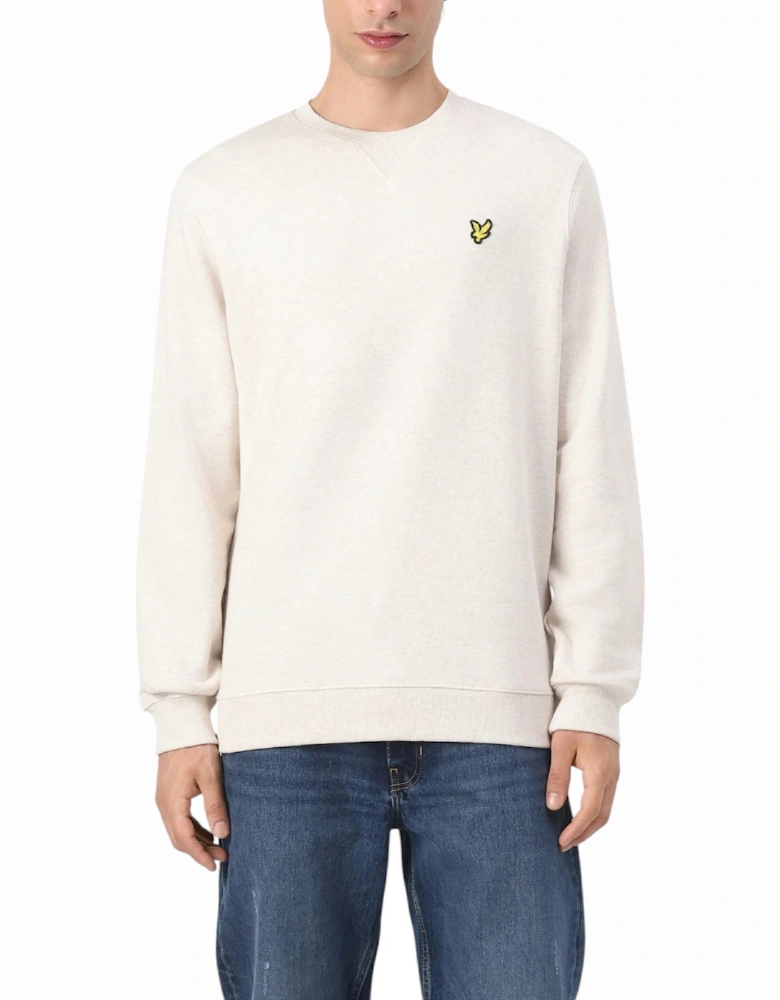 Lyle & Scott Mens Sweatshirt Pullover Crew Neck Winter Mens Jumper Beige New, 8 of 7