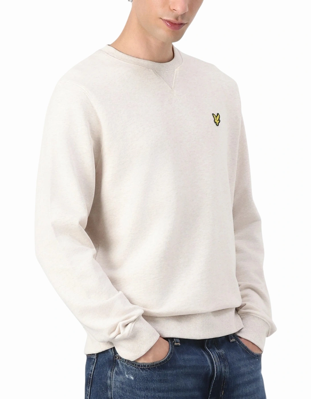 Lyle & Scott Mens Sweatshirt  Pullover Crew Neck Winter Mens Jumper Beige New