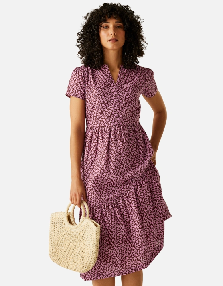Womens/Ladies Orla Kiely Jasmine Flower Tiered Midi Dress