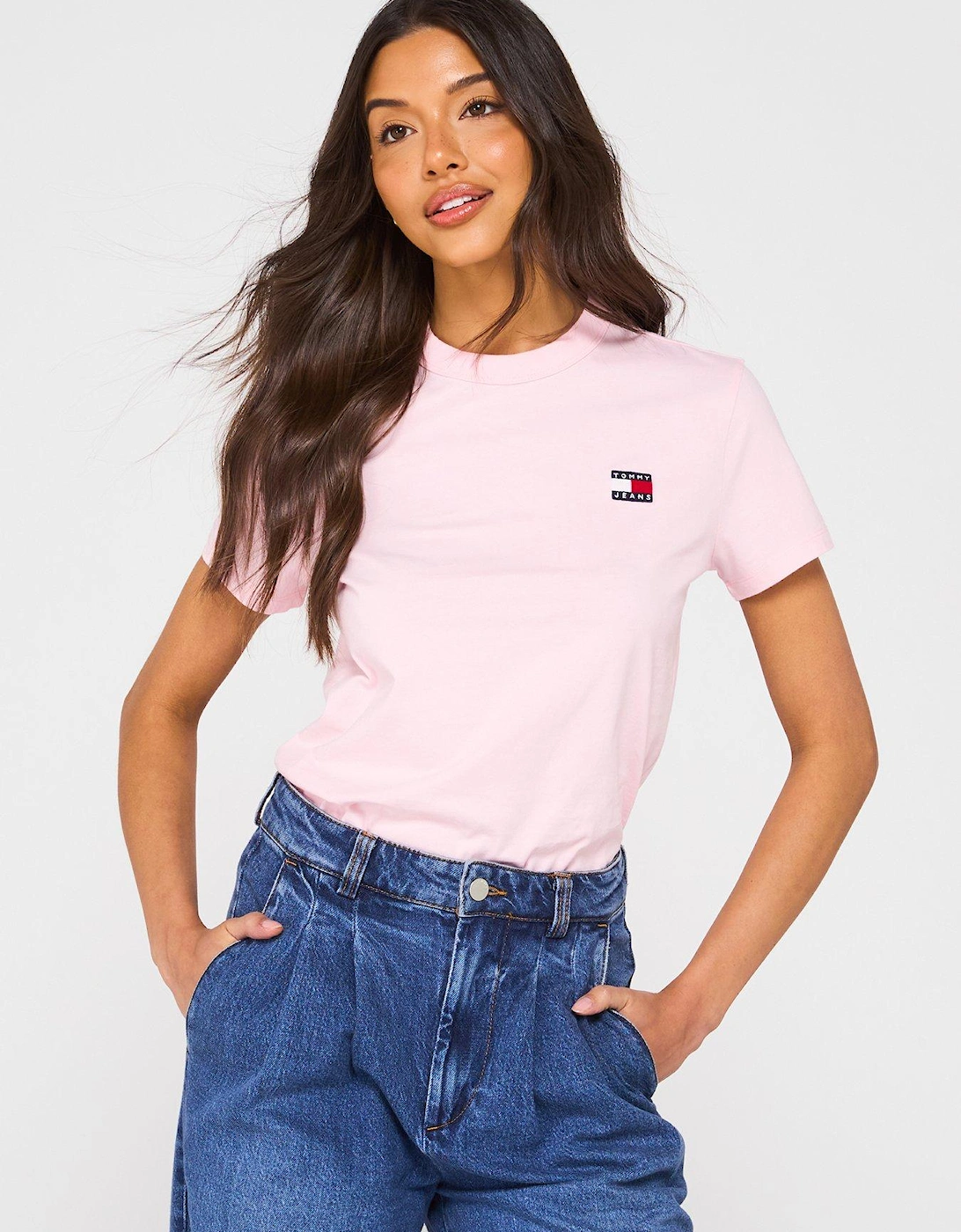 Relaxed Fit Badge Logo T-Shirt - Pink, 2 of 1