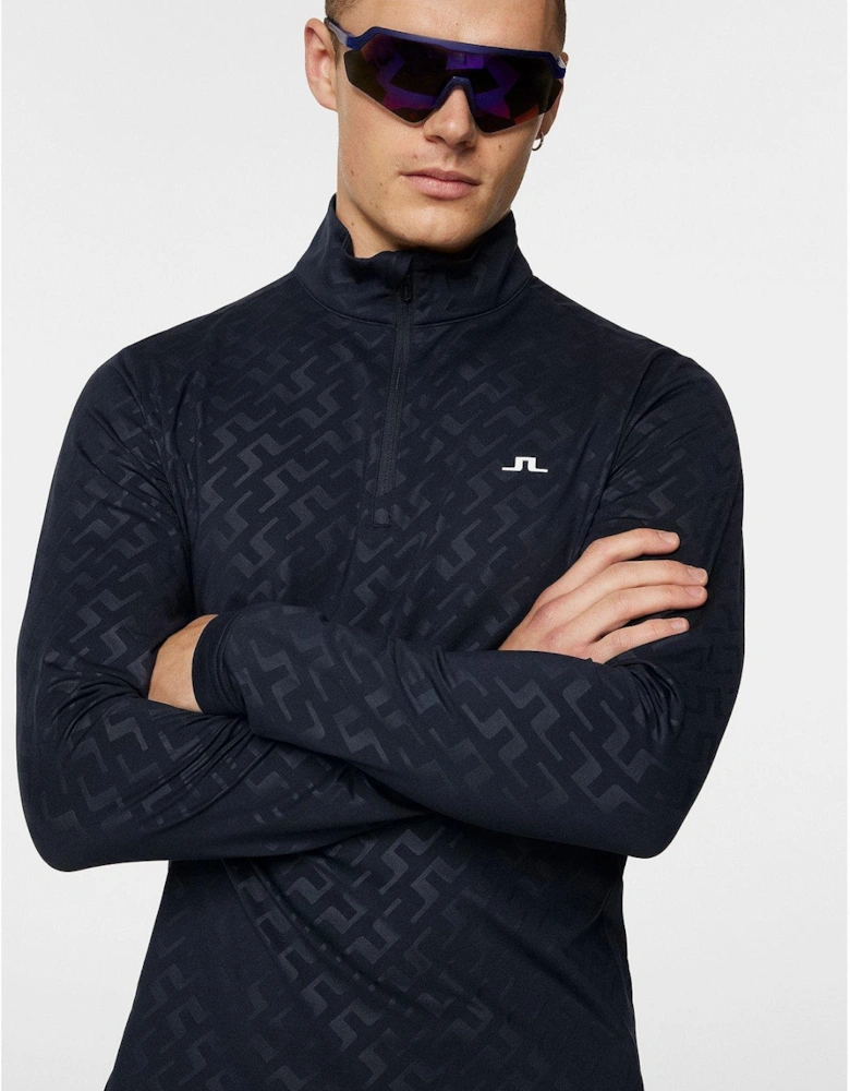 Mens Golf Luke Deboss Mid Layer - Navy