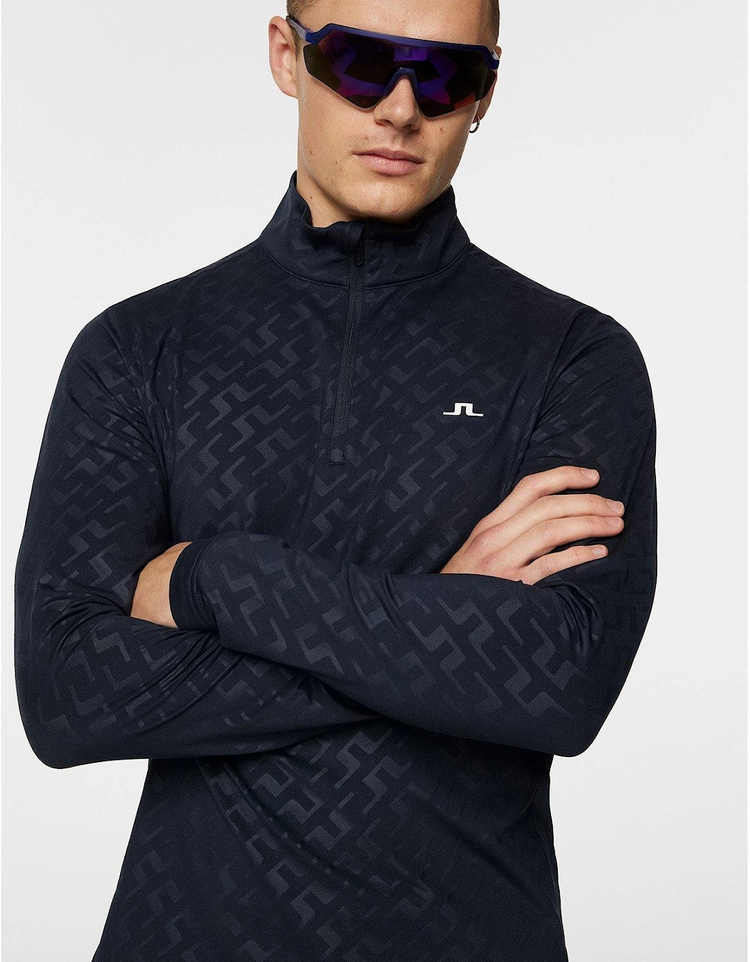 Mens Golf Luke Deboss Mid Layer - Navy