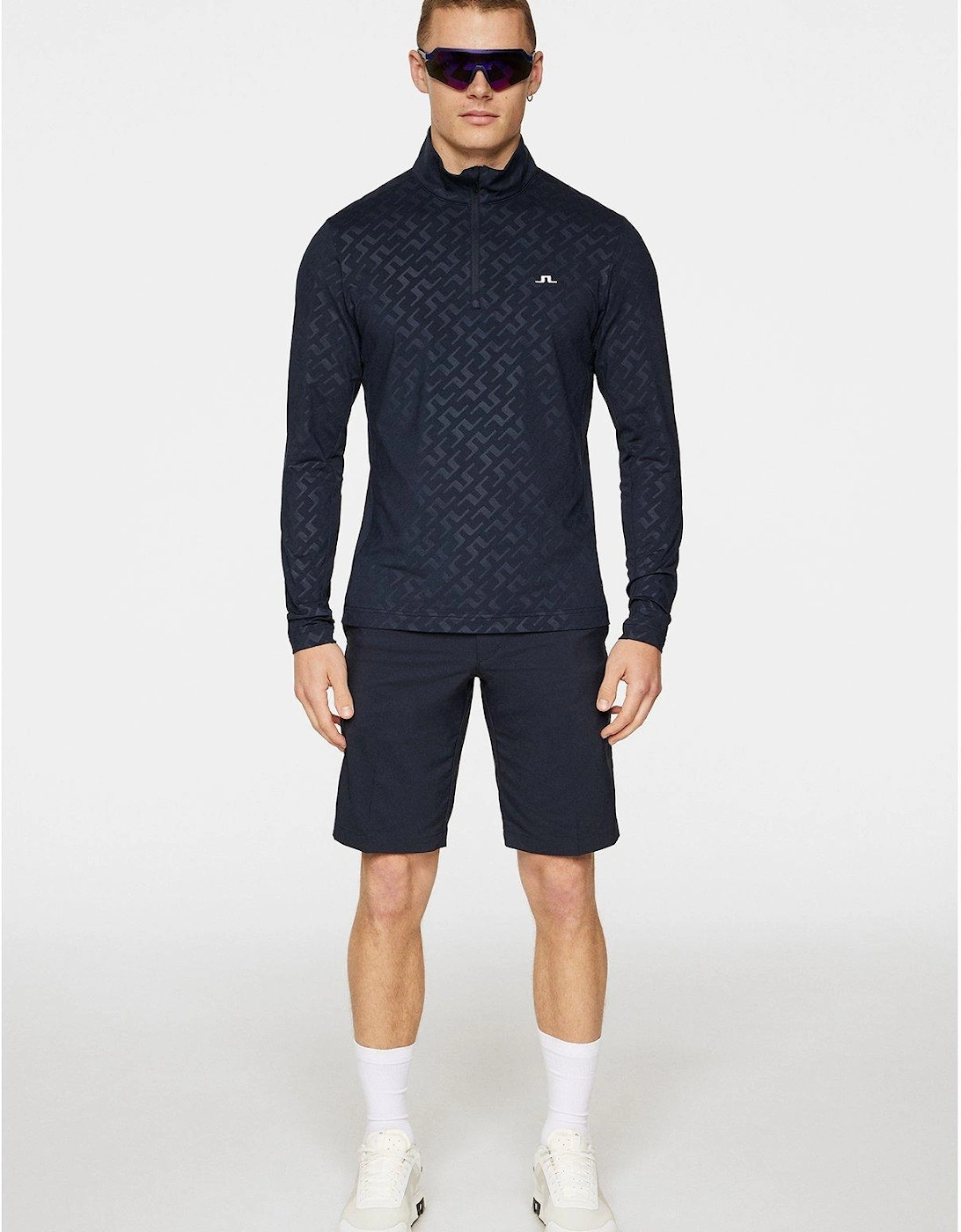 Mens Golf Luke Deboss Mid Layer - Navy