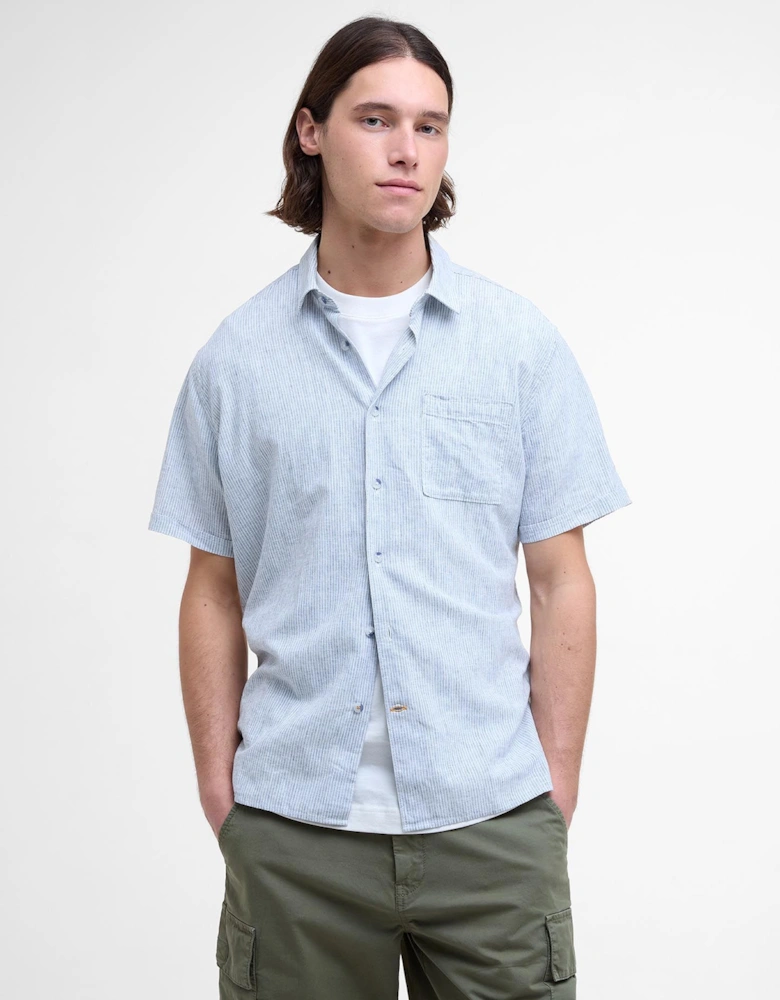 Tindale Stripe Shirt  BU28 Bleached Blue