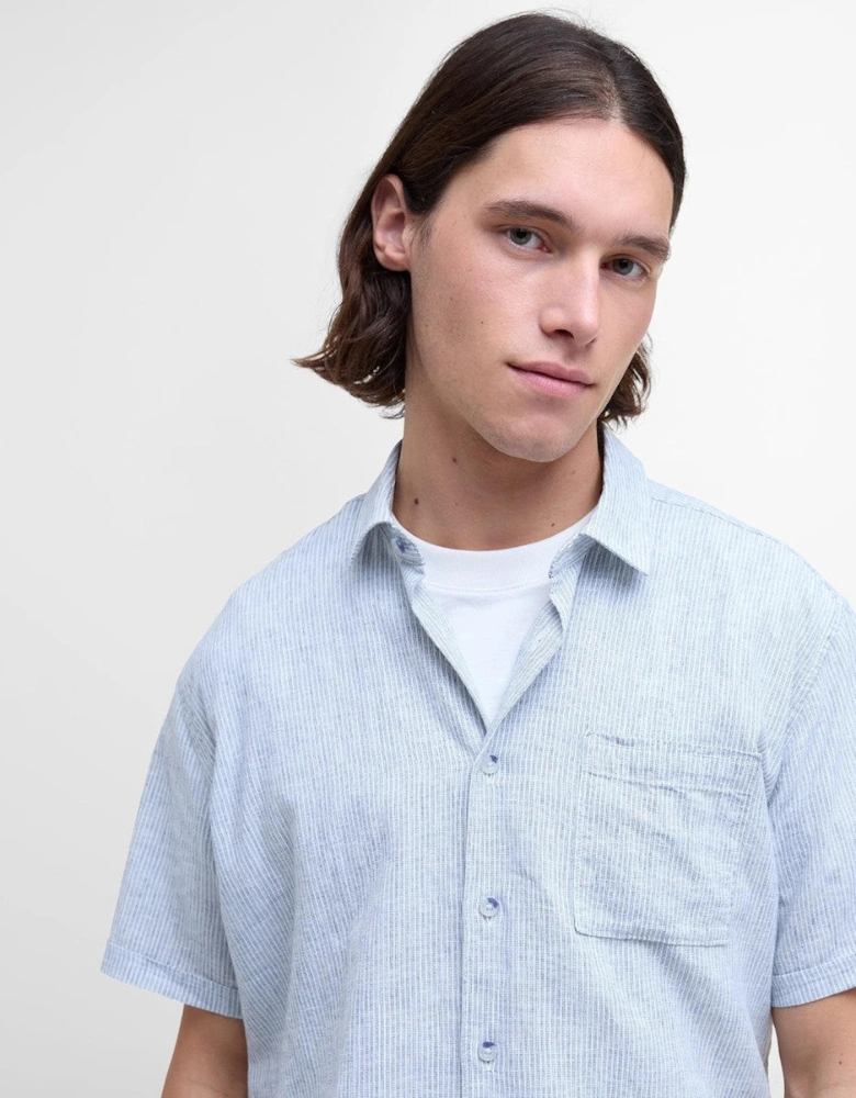 Tindale Stripe Shirt  BU28 Bleached Blue