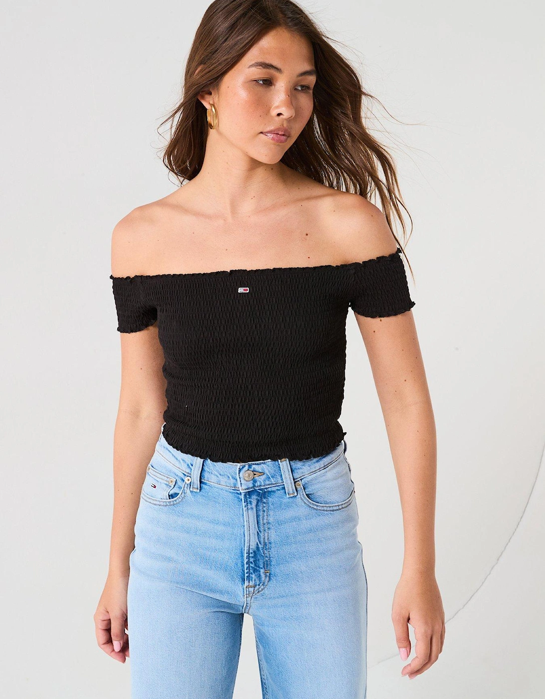 Mini Logo Smock Top - Black, 2 of 1