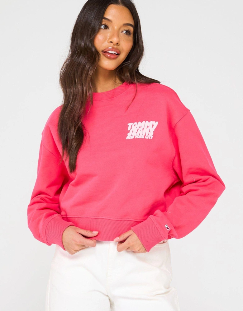 Bubble Logo Sweatshirt - Pink