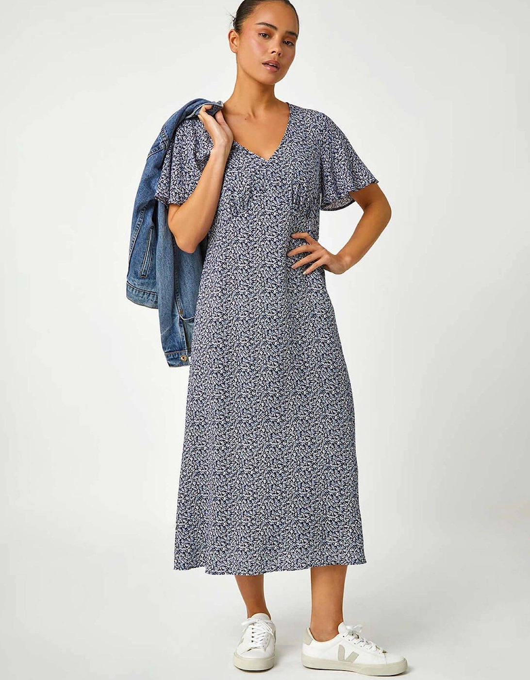 Petite Ditsy Paisley Midi Dress, 2 of 1