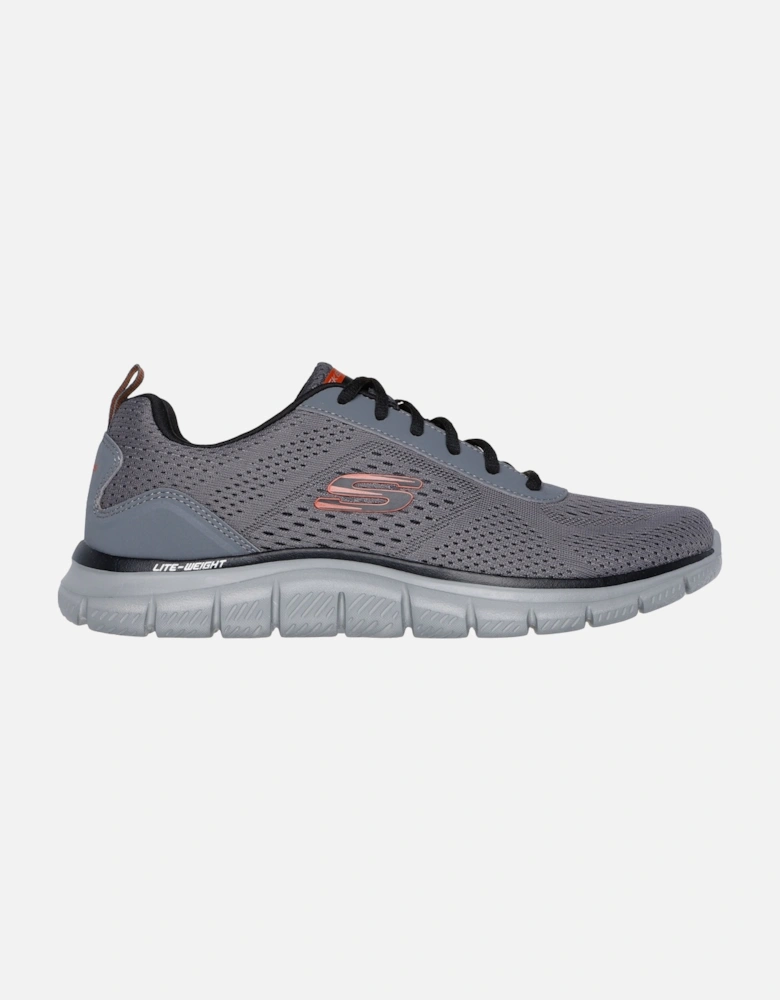 TRACK - LESHUR Mens Trainers Charcoal/Orange